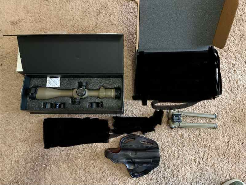 Scope, bipod and holster 