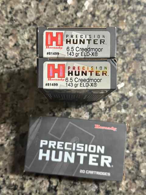 6.5 Creedmoor Hornady Eld-X 143 G (3 boxes)