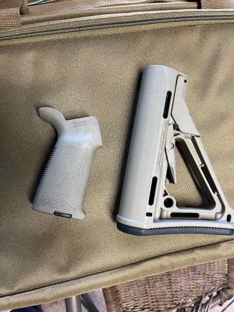 Magpul ctr stock and moe grip fde. 