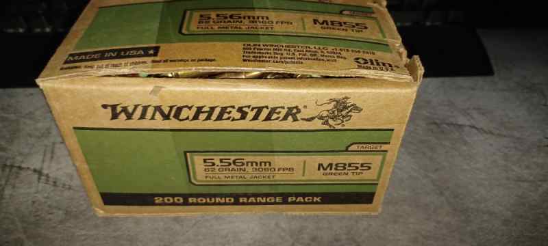 5.56 green tip Winchester 200 rounds 