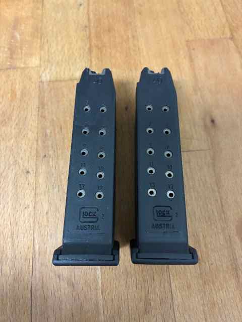 Two Glock 40 caliber mags