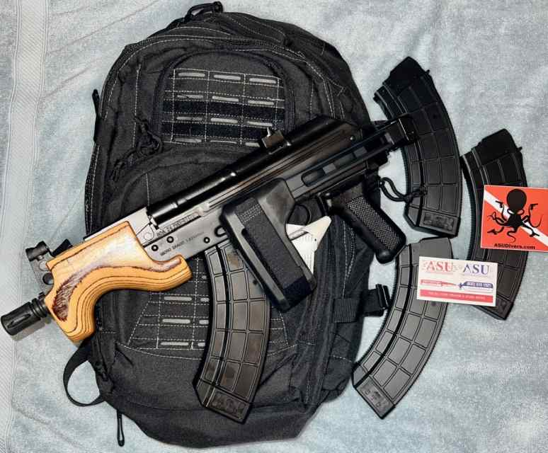 CentArms Romanian Micro Draco backpackSET! Conroe 