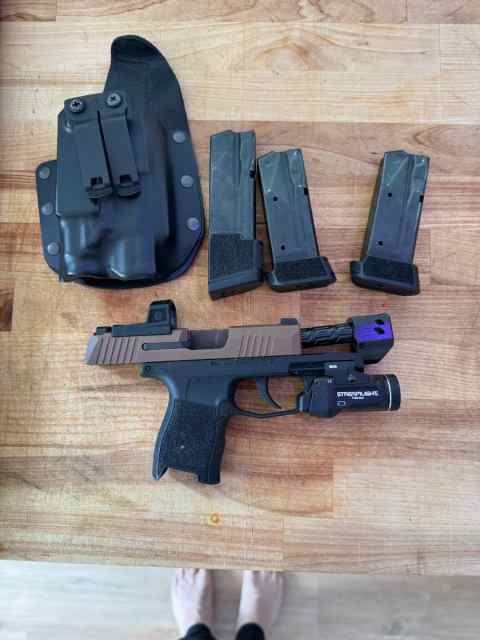 SIG SAUER P365 Snakebite with light, optic holster