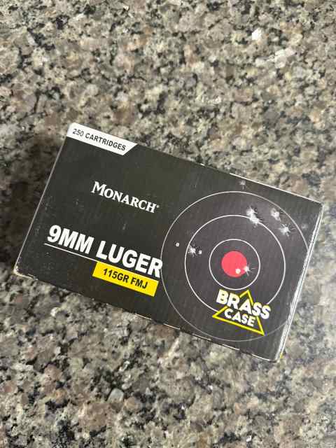 9mm Monarch 115G 250 round box