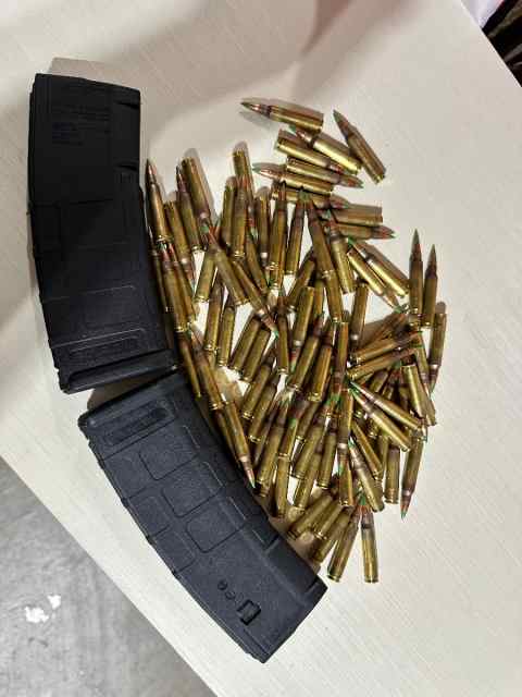 90 rounds of Green tip 5.56 and 2 pmags