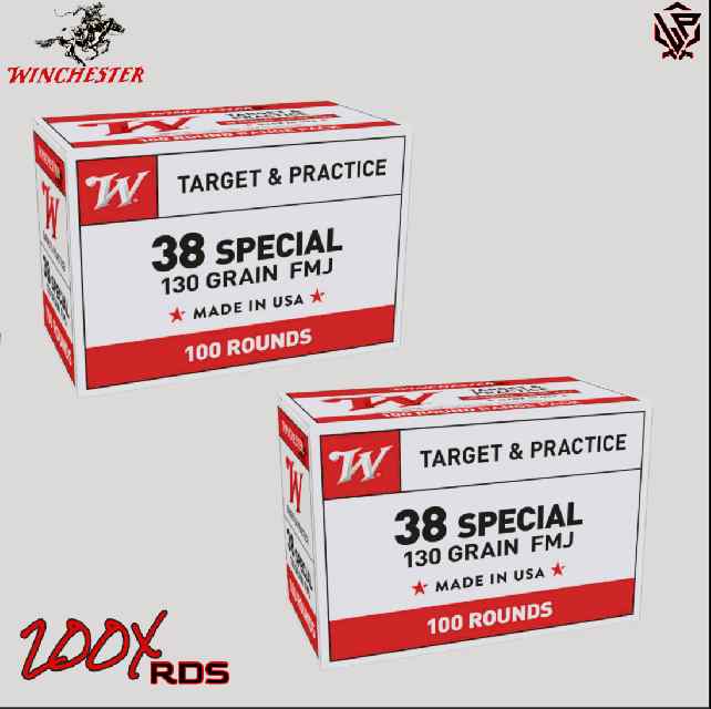 Winchester .38 Special 130gr Ammo - 200Rds