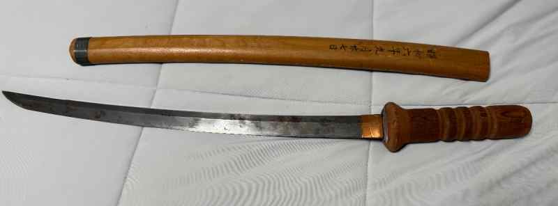 Authentic 1800-1900 Japanese wakizashi, with kanji