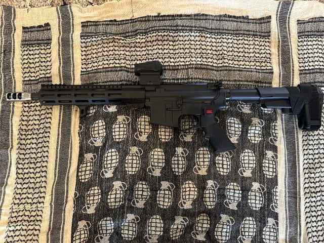 10.5 AR-15 Pistol with Sig red dot
