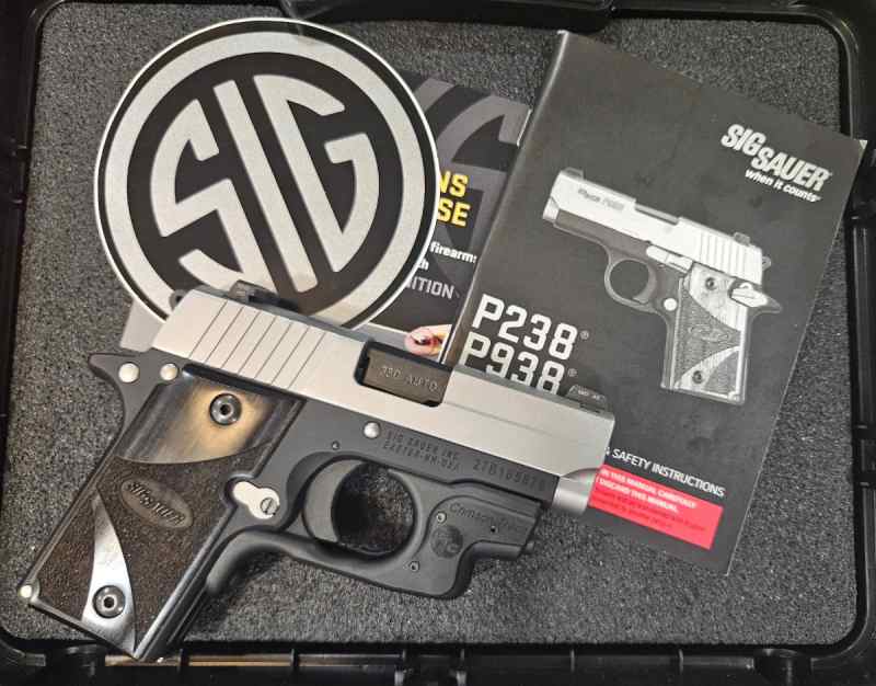 Sig Sauer P238 Blackwood .380ACP Pistol w/CT Laser