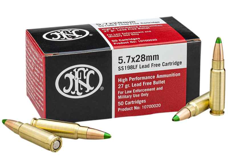 5.7x 28mm FNH green tip  ammo