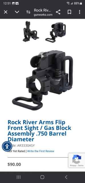 Rock River Arms Flip Front Sight / Gas Block