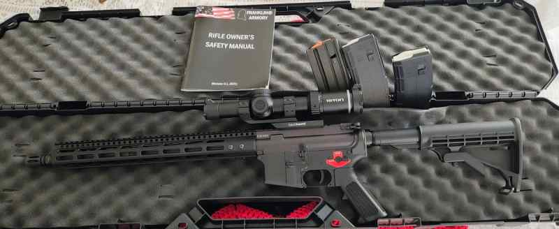 FRANKLIN ARMORY BFSIII &quot;M4&quot;/AR15 .556 RIFLE&amp;SCOPE