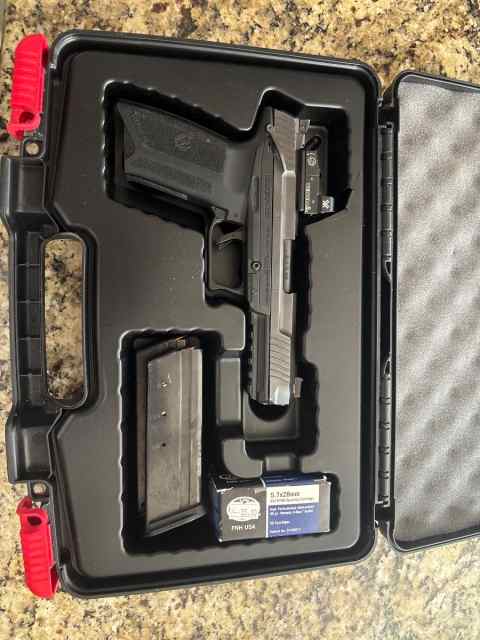 Ruger 5.7 with Vortex Red Dot.